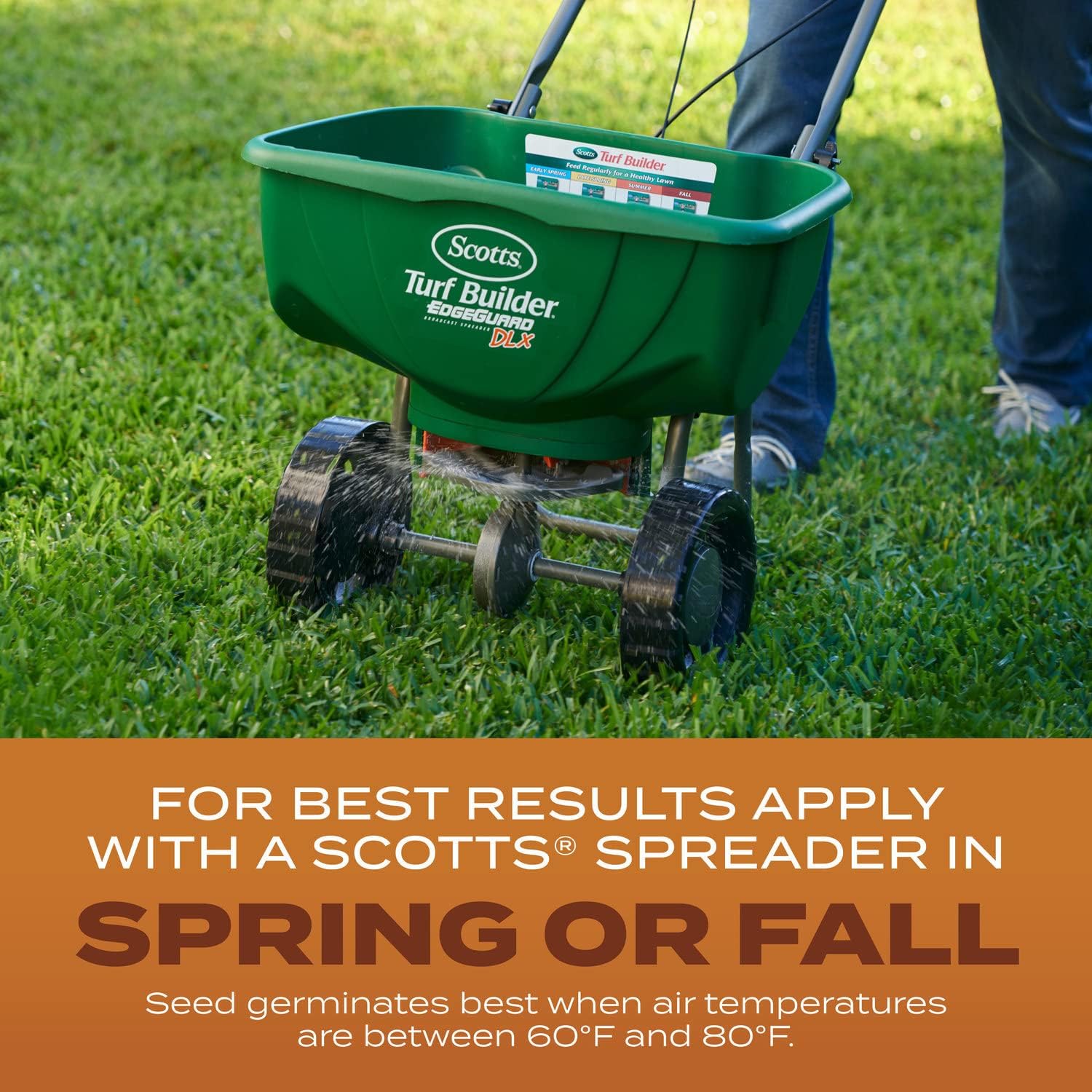 Scotts Turf Builder Grass Seed High Traffic Mix, 5.6 lbs. | Grass Seed Plus Lawn Fertilizer and Soil Improver