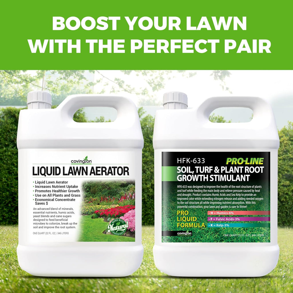 Covington Liquid Lawn Aerator (32oz) – Soil Conditioner & Softener for Lawns & Gardens – Loosens Clay & Compacted Soil