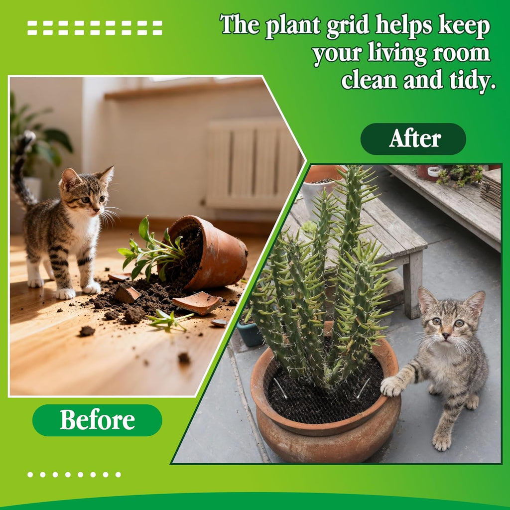 10pc 15.7" Plant Pot Grids Cuttable Plant Pot Soil Covers Protectors from Animals-Indoor Plant Pot Soil Guard for