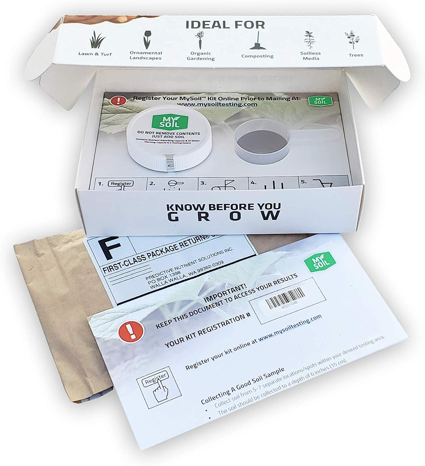 MySoil Test Kit Starter Pack, Unlock Your Lawn & Garden Potential, Complete & Accurate Nutrient and pH Analysis with