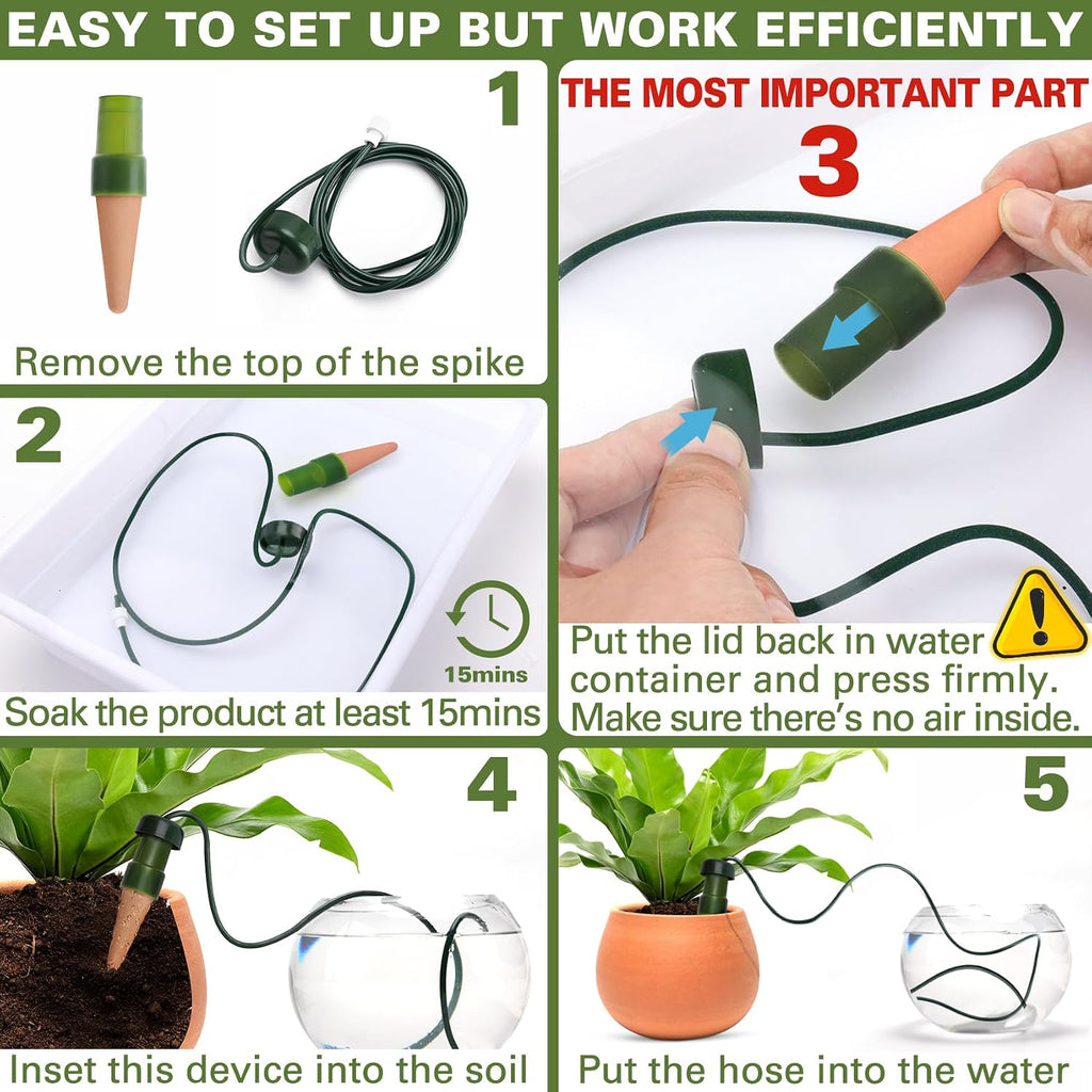BYDOLL Plant Self-Watering Stakes Automatic Plant Dripper Watering Spikes for Indoor Outdoor Bonsai,Houseplant Insert