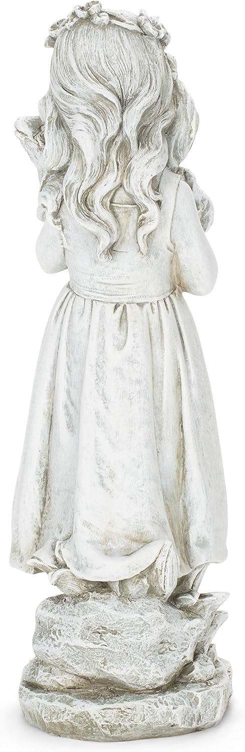 Joseph's Studio by Roman Inc. Girl with Lamb Garden Statue, Resin and Stone, Religious Sculpture, Garden Collection
