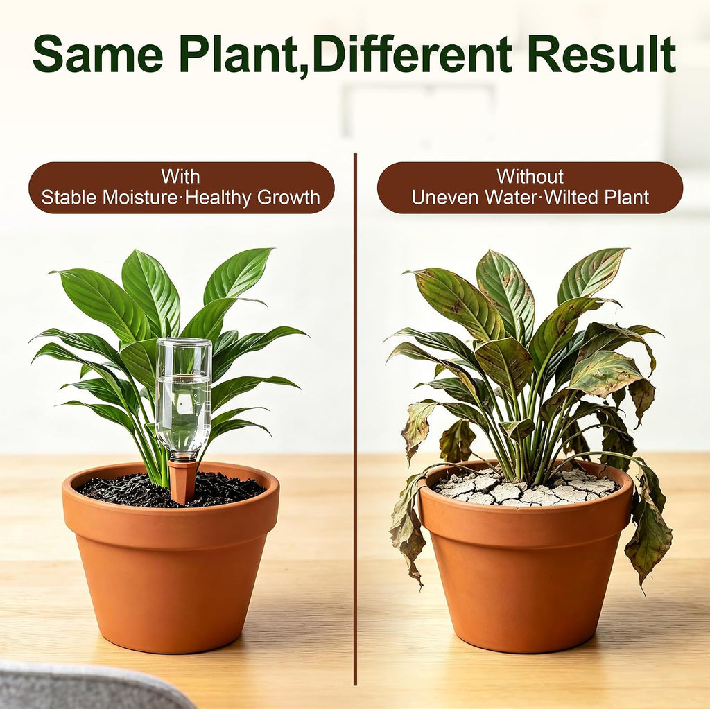 Terracotta Plant Watering Pikes, Automatic Plant Waterer for Vacations, Self Watering Spikes for Indoor and Outdoor