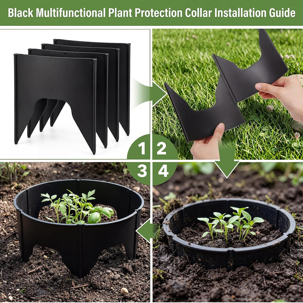 90 Pcs Adjustable Plant Rings for Outdoor Plants, Diameter Range 8.3-15.7in Interlocking Tree Planting Rings Grow