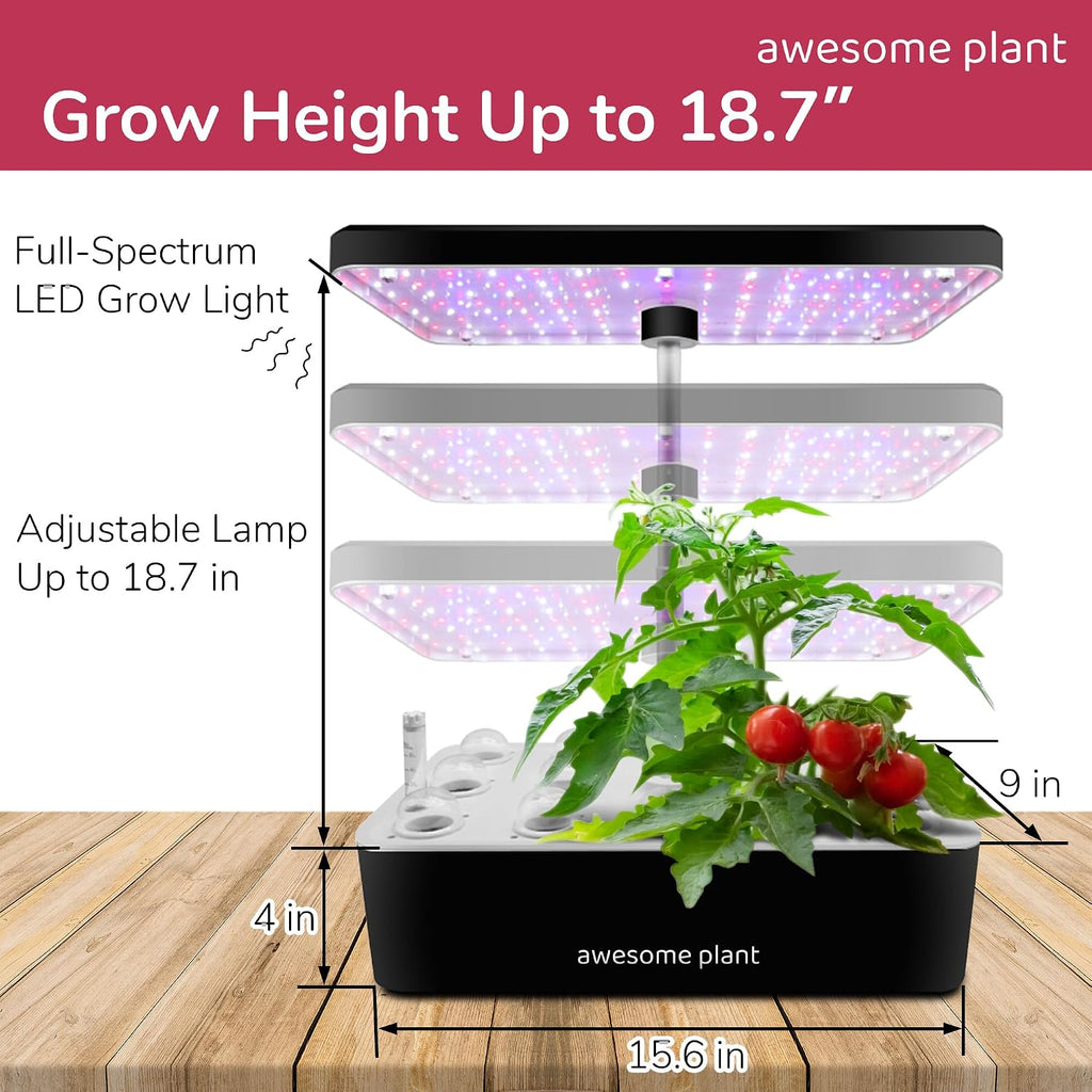 14Pro Hydroponics Growing System Kit (14 Pods), Large Indoor Herb Garden Kit with 5L Watertank, LED Grow Light, Perfect
