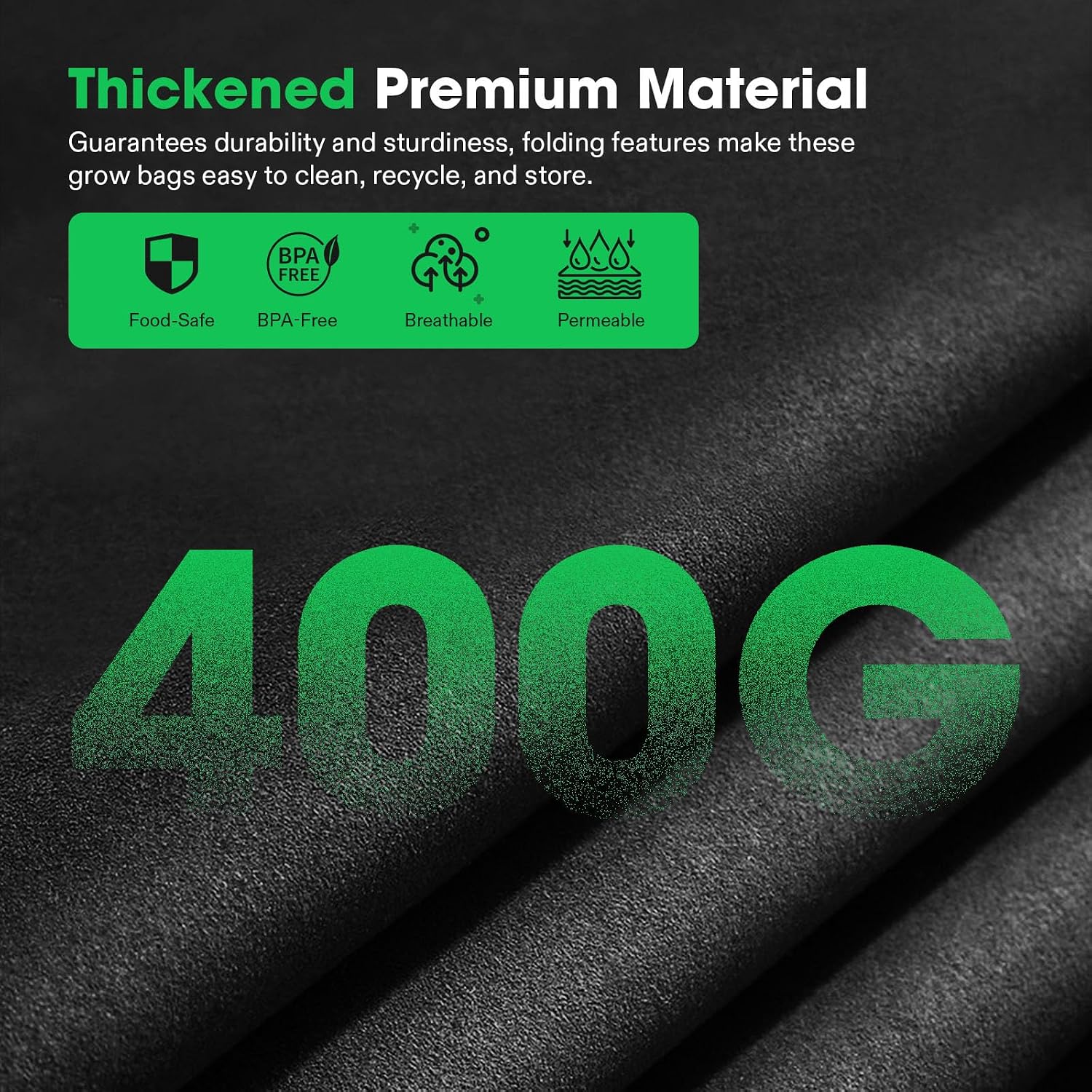 VIVOSUN 129 Gallon 8-Grid Grow Bags, 400G Fabric Raised Bed with Handles | 400G Thickened Nonwoven Fabric, 8-Grid
