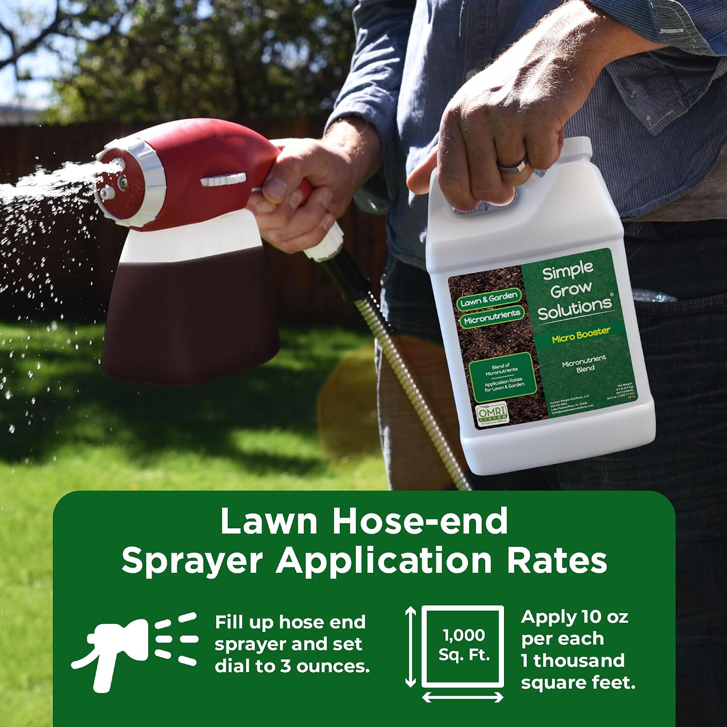 Micronutrient Booster- Complete Plant & Turf Nutrients- Simple Grow Solutions- Natural Garden & Lawn Fertilizer