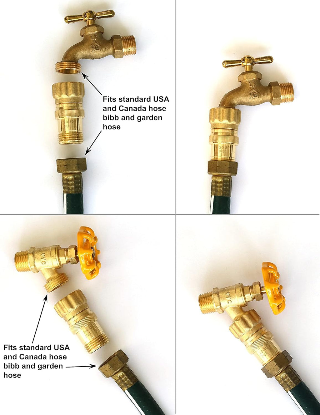 Heavy Duty 25 psi Water Pressure Regulator 3/4 inch Hose Thread Drip Irrigation System Pressure Reducer, Lead-Free