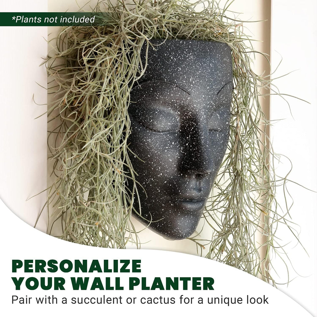 Wall Planter | Unique Face Planters Pots - Plant Gifts for Indoor Plant Lovers Gift Ideas - Succulent Plant Gift