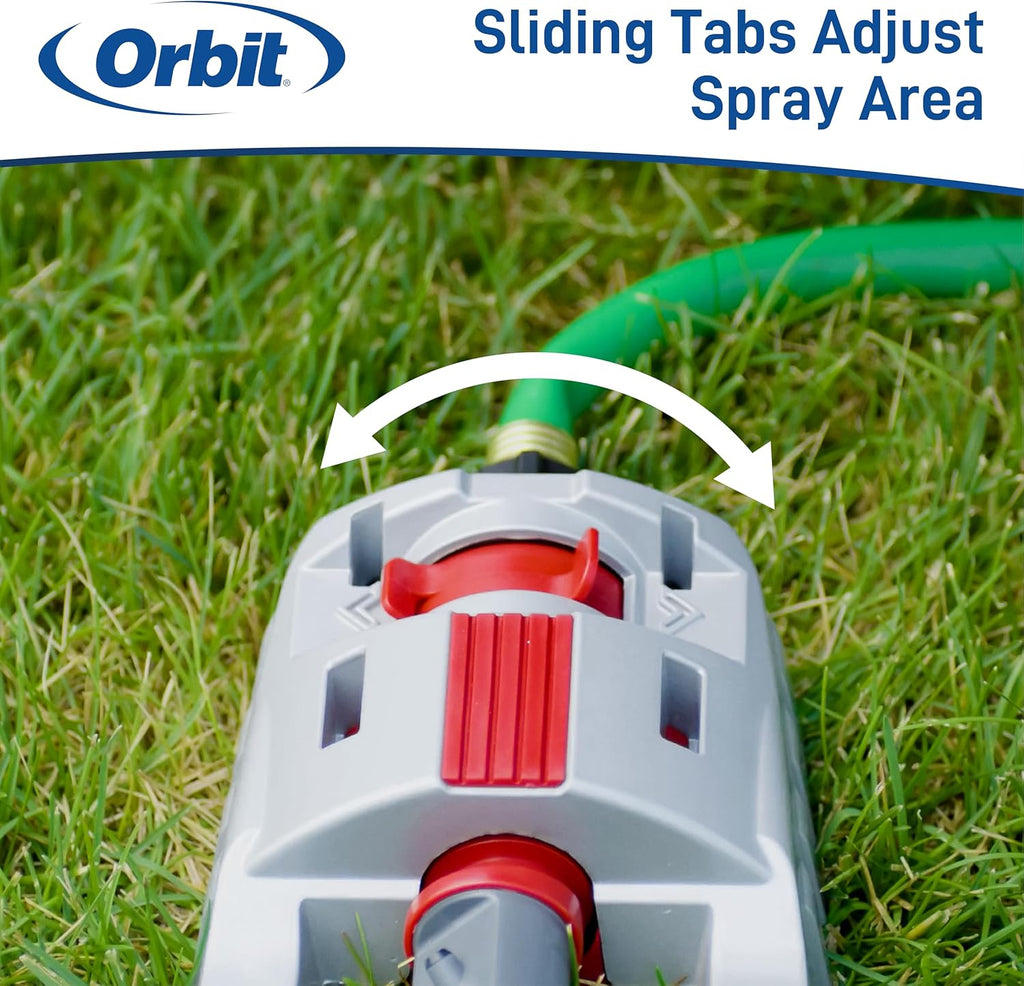 Orbit 56281 Oscillating Water Sprinkler for Lawn and Garden with Metal Base and Custom Pattern Dial (Waters up to 4,000