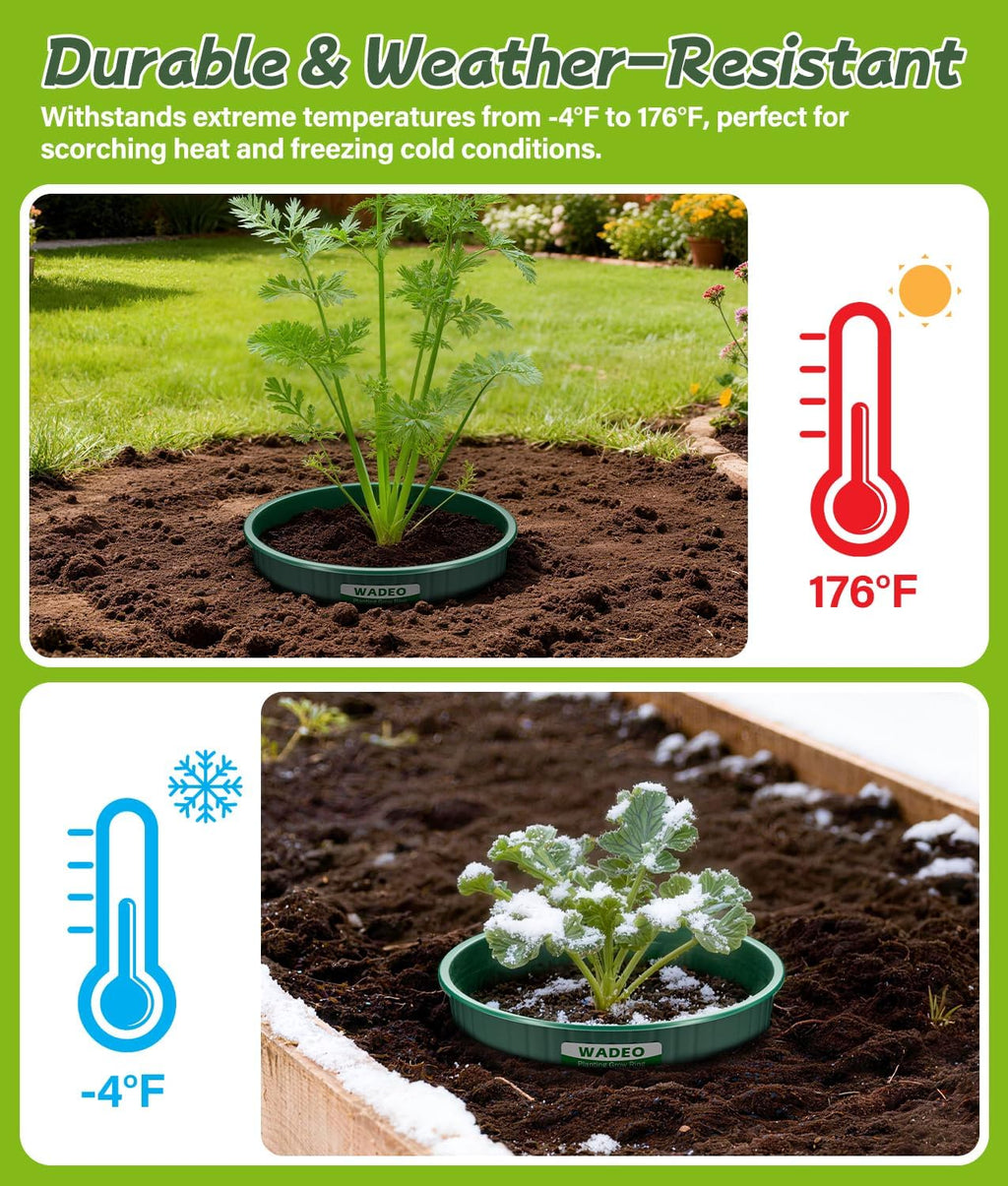 7 inch Planting Grow Rings, 12 PCS Plant Rings for Outdoor Plants, Perfect for Deep Root Watering Veggies Herbs and