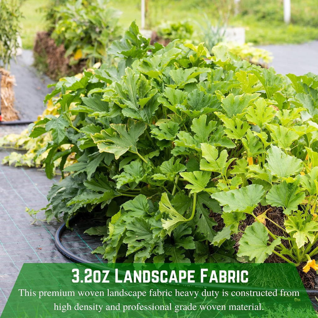 Farm Plastic Supply - 3.2oz Premium Landscape Fabric Heavy Duty - (4' x 300') - Woven Landscaping Fabric, Ground Cover