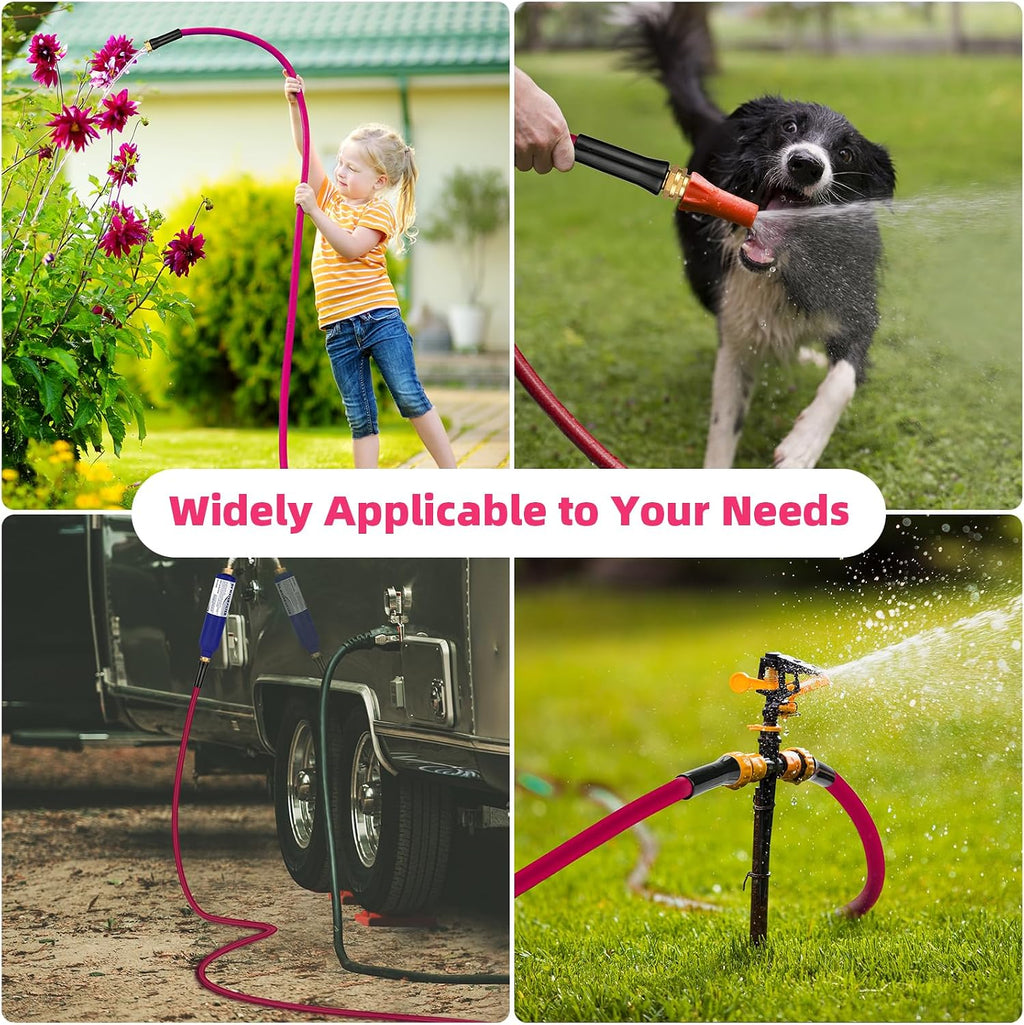 Garden Hose 5/8 in x 50 ft, Heavy Duty Durable Anti Kink Flexible Garden Water Hose for Drinking Water Safe BPA Free