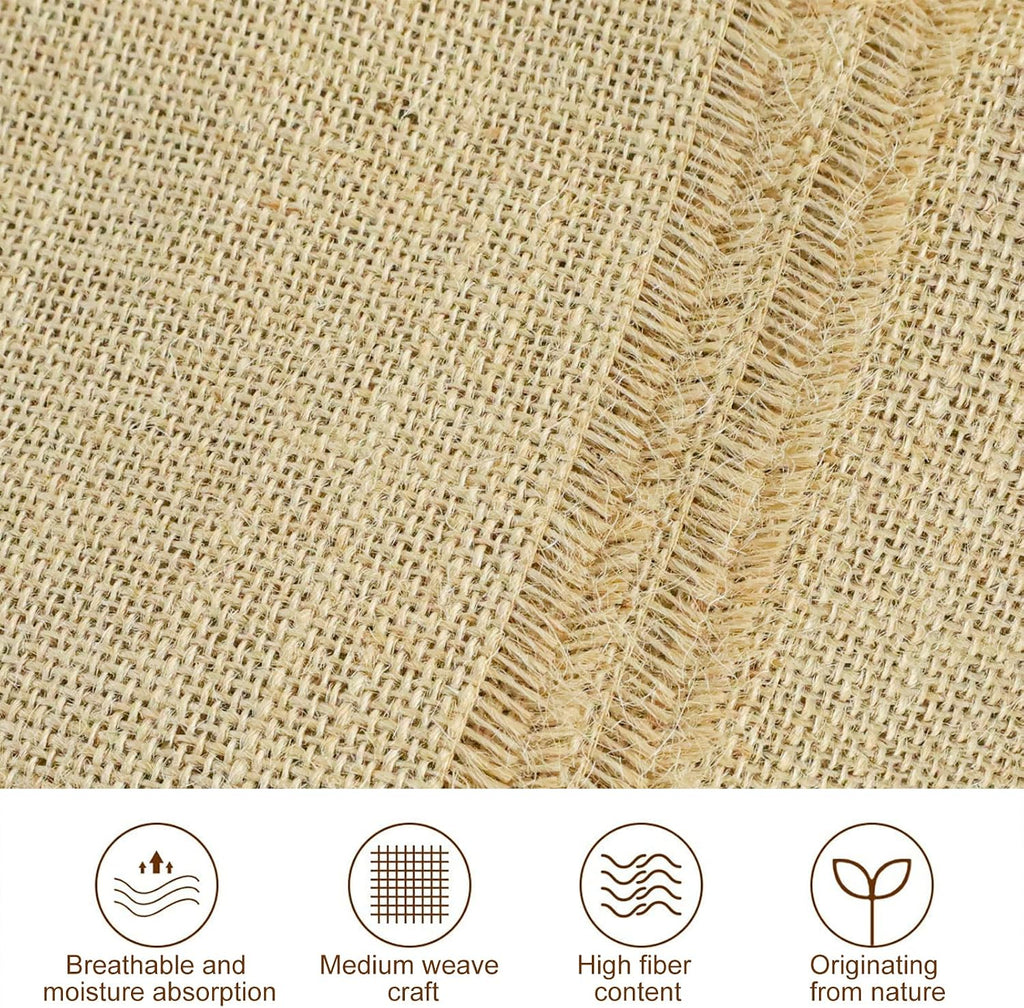 Agfabric Garden Burlap Fabric Roll, 64 inch x30 Feet Higher Density Natural Jute Material for Party Decor, Table