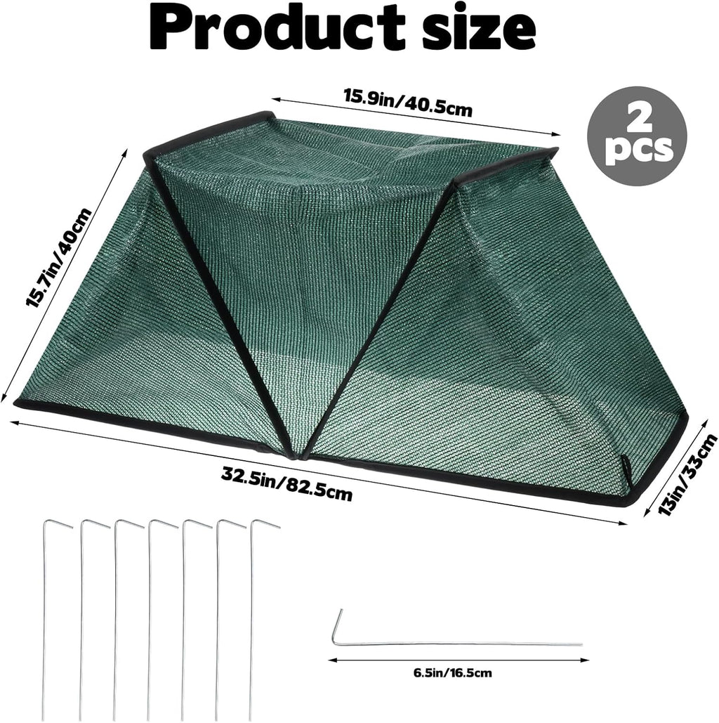 CIEOVO 32.5" x 13" x 15.7" Garden Plant Shade Tent, Foldable Raised Garden Beds Plant Protector Sun Shade Cloth with