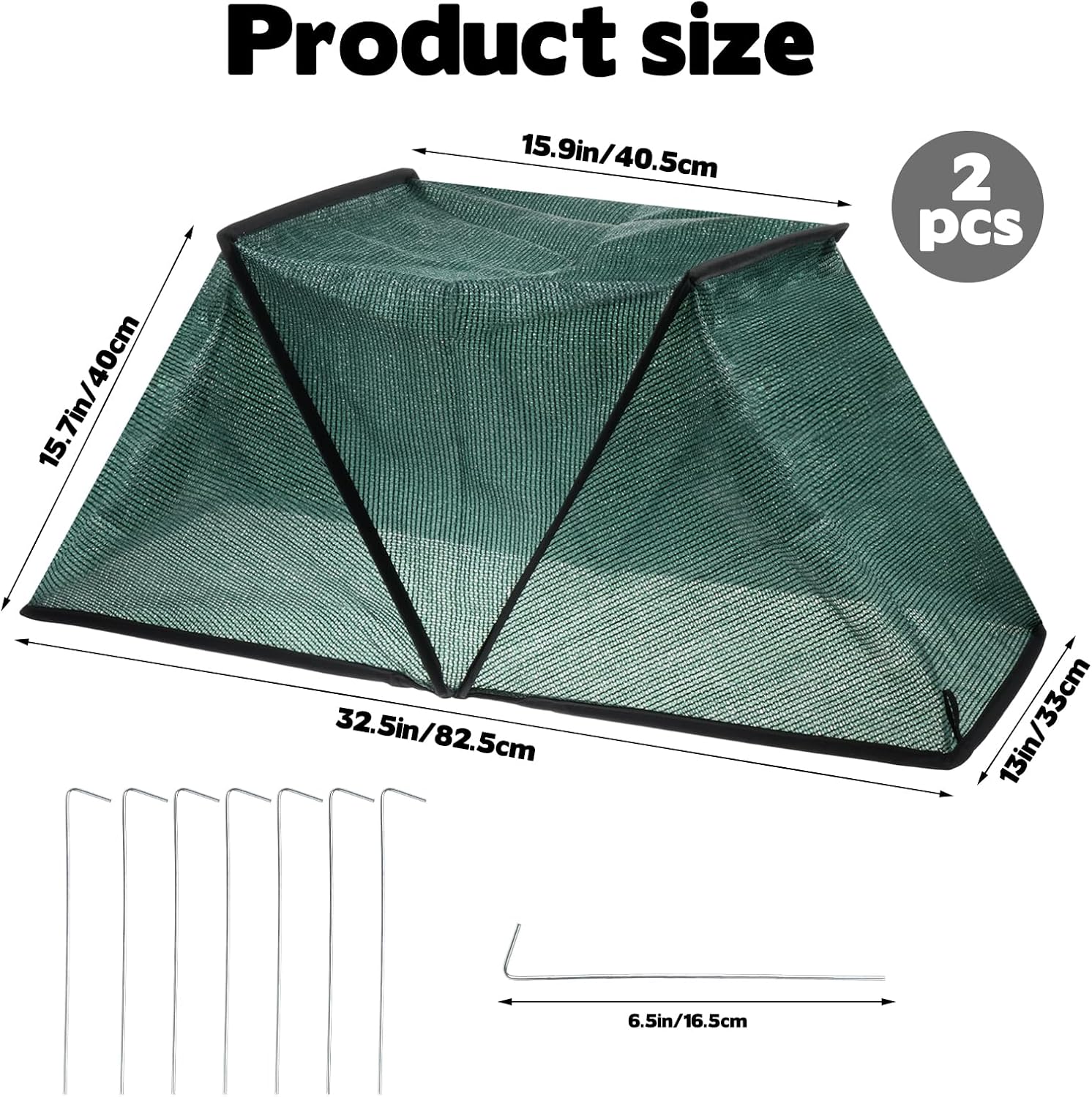CIEOVO 32.5" x 13" x 15.7" Garden Plant Shade Tent, Foldable Raised Garden Beds Plant Protector Sun Shade Cloth with