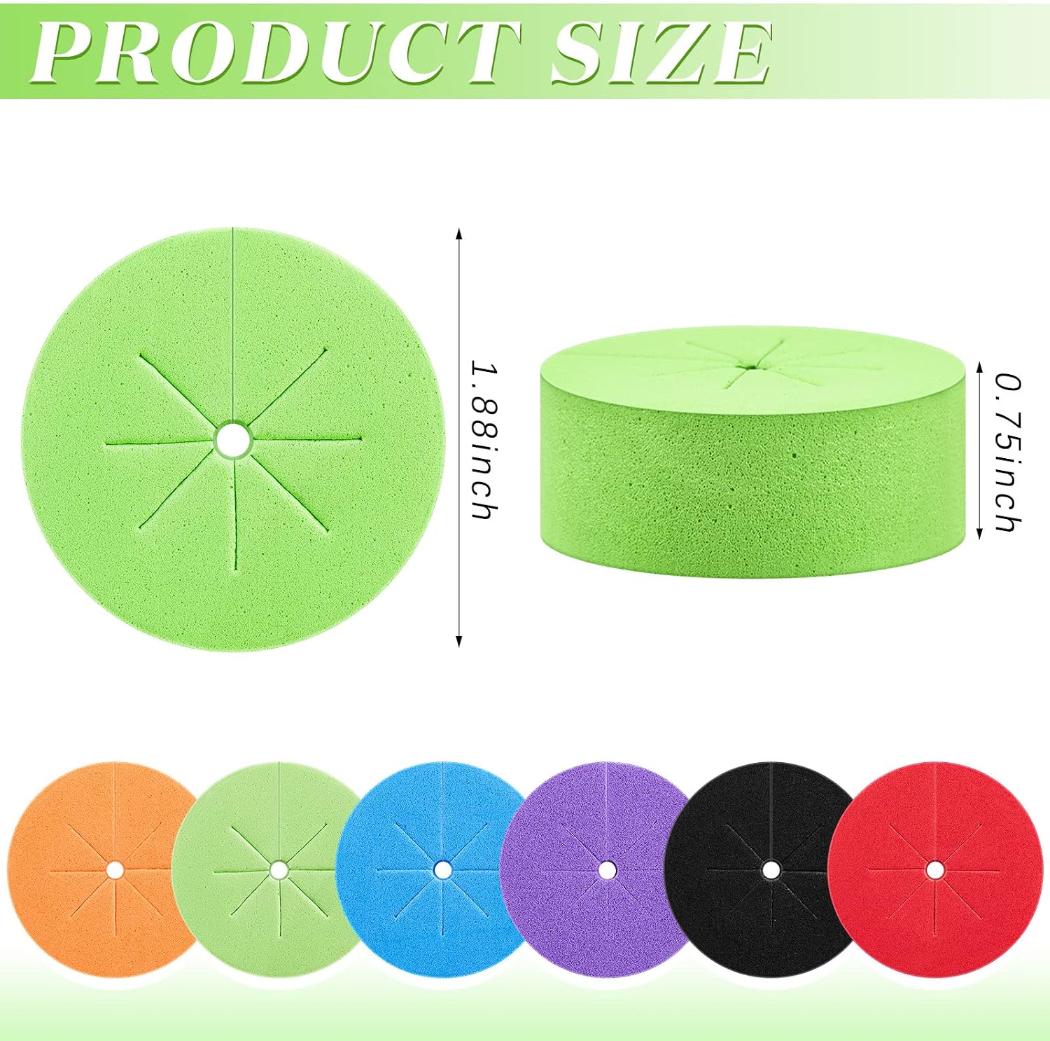 Lallisa 240 Pcs Clone Collars 2 Inch Foam Inserts for Hydroponic Cloning Machines Fits 2" Net Pots Reusable Collars for