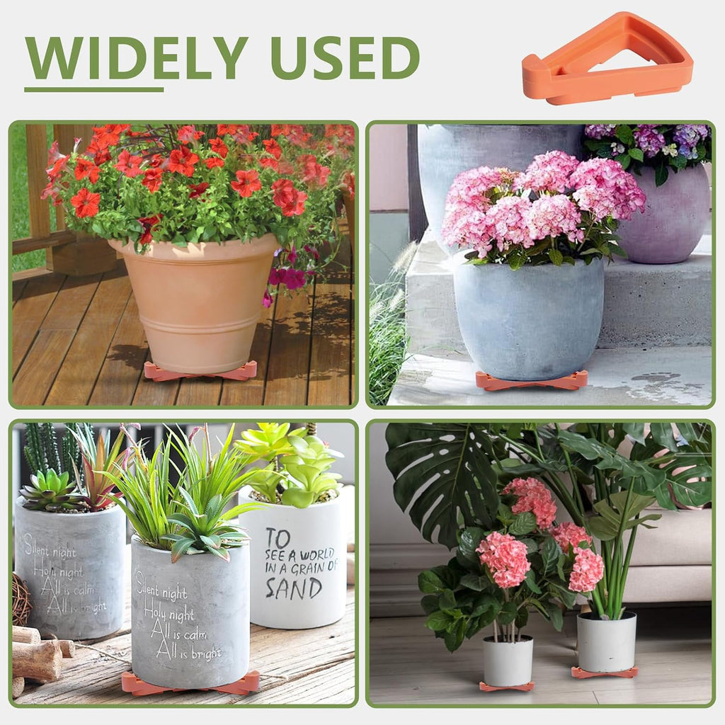 24PCS Flower Pot Risers Toes，Invisible Plant Pot Feet for Outdoor Planters，Indoor Secure Compressive Environmental