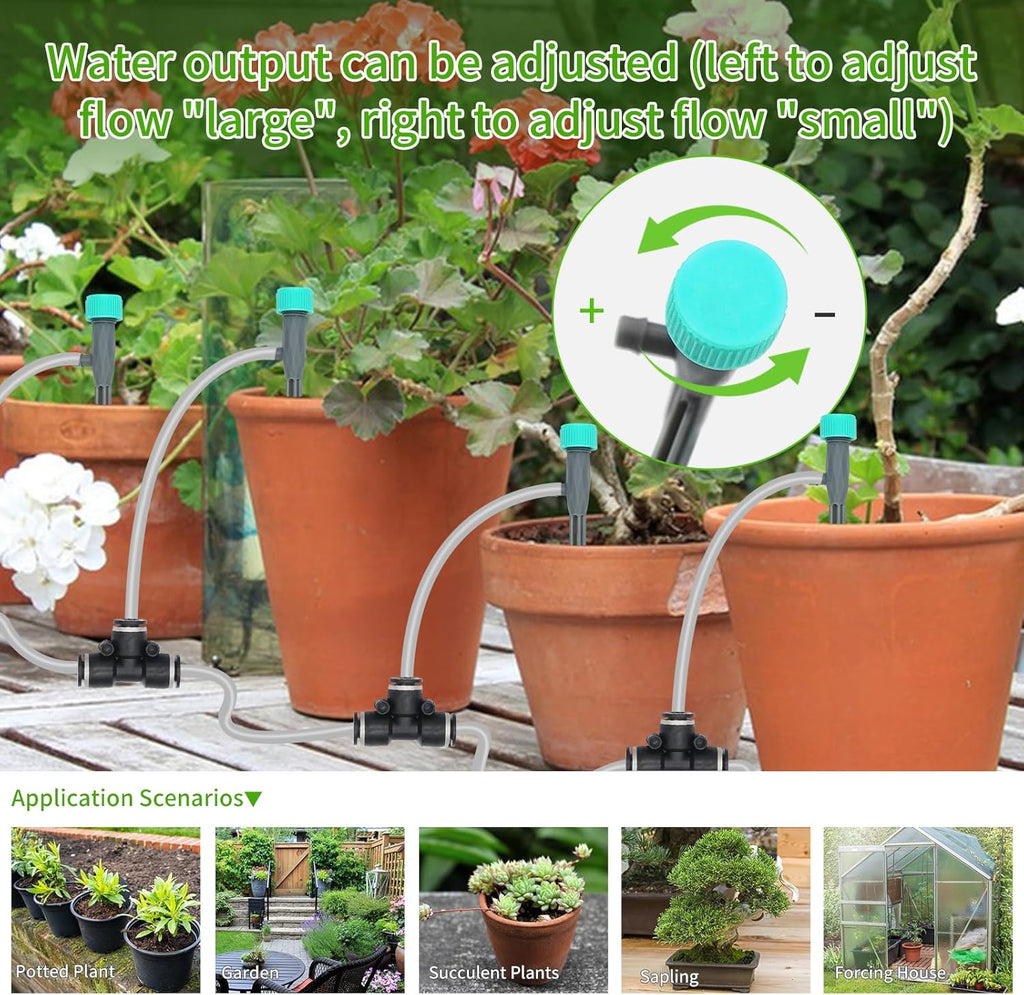 Automatic Watering System for Potted Plants | Indoor Plant Waterer with Programmable Timer, Dual Self-Priming Pumps