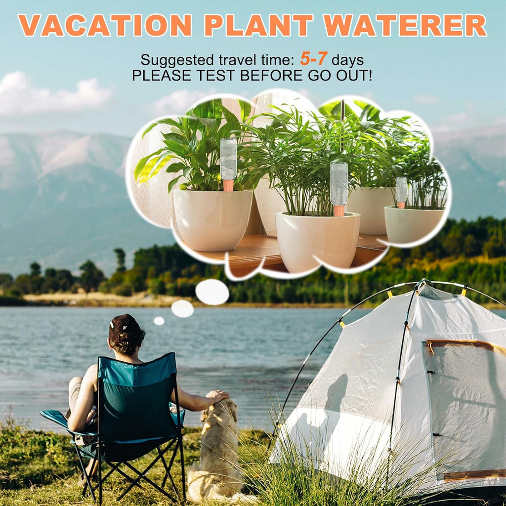 16 Pack Terracotta Plant Waterers - Self Watering Spikes and Watering Stakes for Automatic Watering, Slow Release