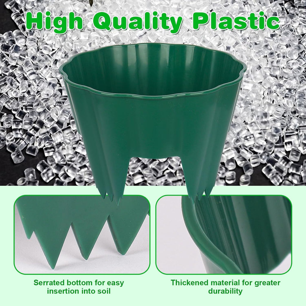 3 Pack of 12 Inch Planting Grow Rings, Planting Protective Round Garden Edging, Keeping Plants Separated, Weed Control