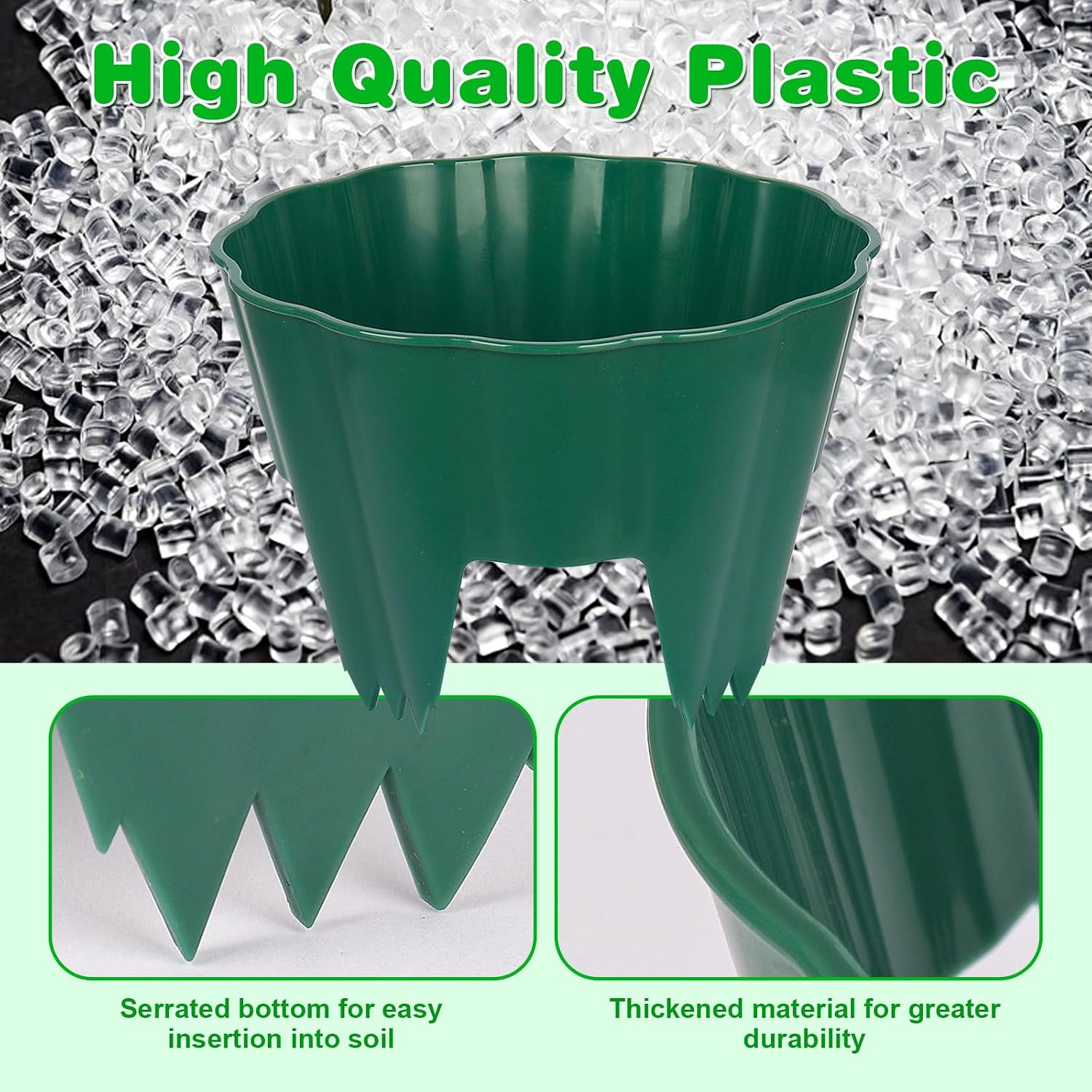 6 Pack of 10 Inch Planting Grow Rings, Planting Protective Round Garden Edging, Keeping Plants Separated, Weed Control