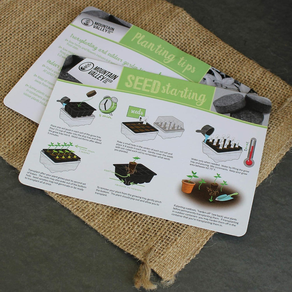 Mountain Valley Seed Co Culinary Indoor Herb Garden Starter Kit Herb Seeds | 18 Non-GMO Varieties Grow Cooking Herbs &