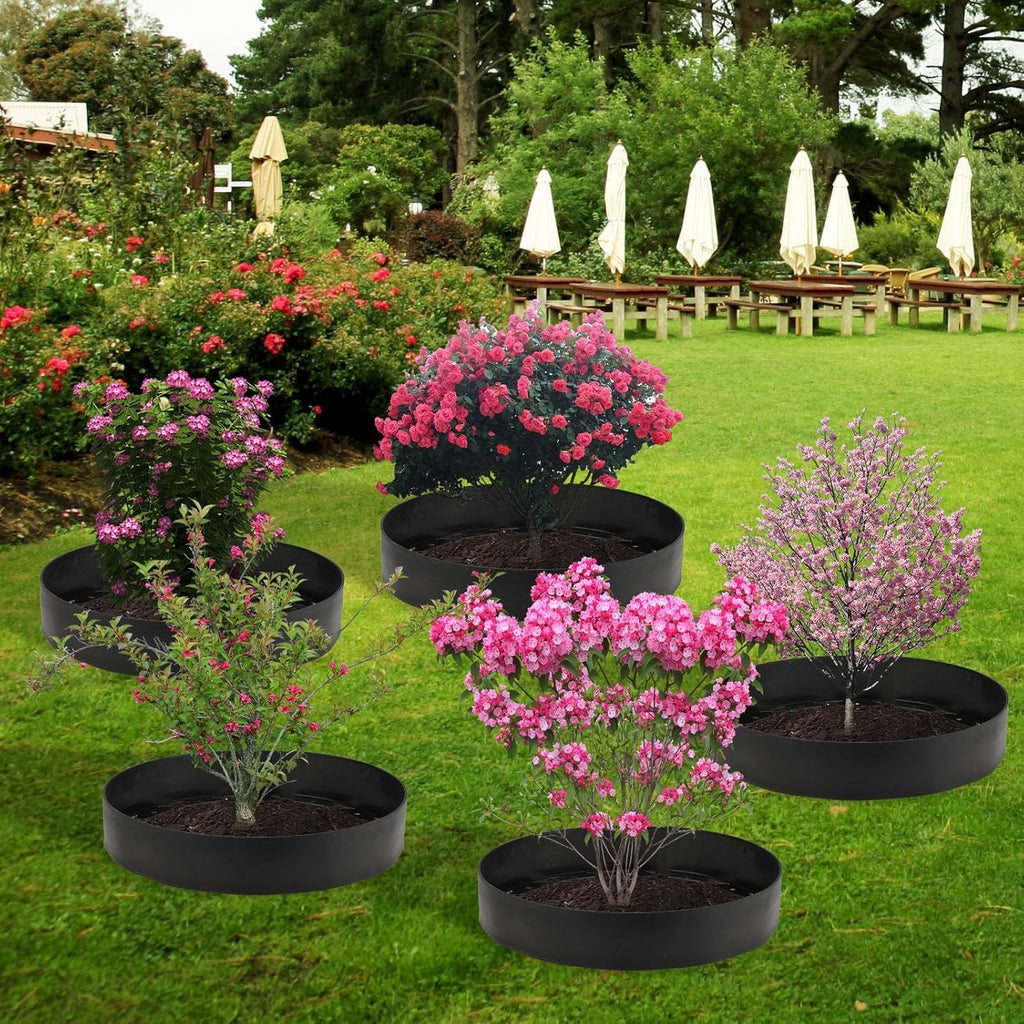 30 Ft Planting Grow Rings with 30 PCS Spikes Plant Rings for Outdoor Plants Planting Ring for Separate Rock and