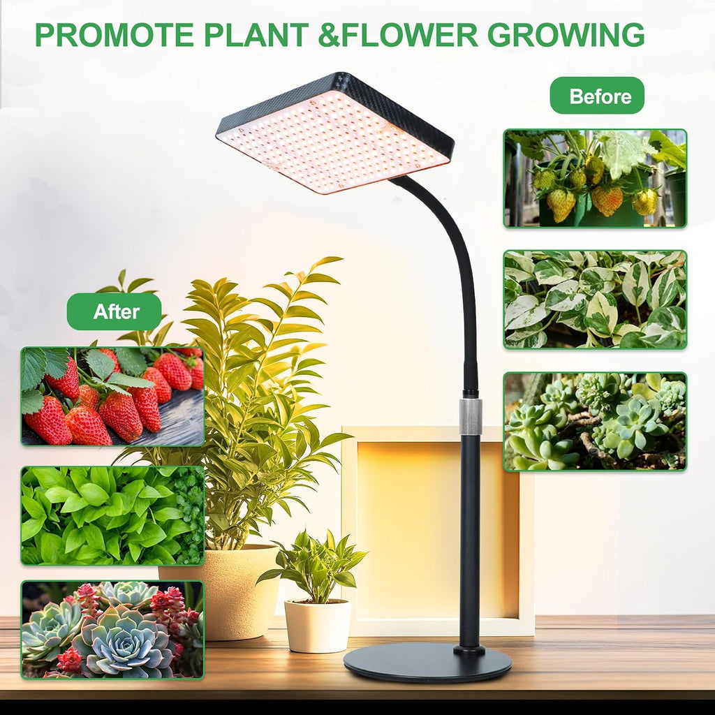 2026 Tabletop Grow Lights for Indoor Plants, Seed Starting, Bonsai, 4/8/12/16/20H Timer, 25 Watt Power Draw, Bright