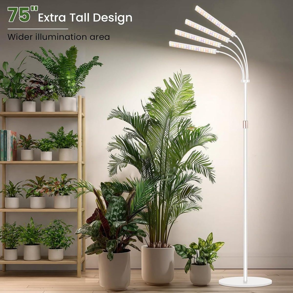 LBW Grow Lights for Indoor Plants, 75" Tall Full Spectrum Plant Grow Light | 228 LEDs Full Spectrum Grow Light with