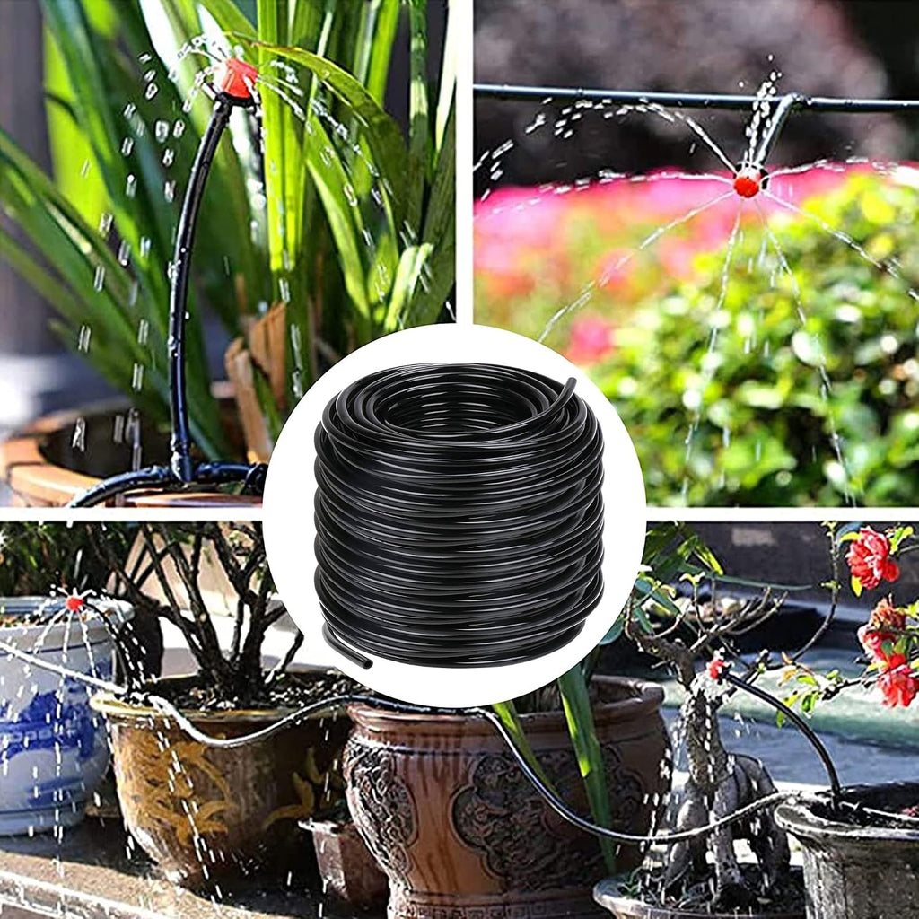 Hourleey Blank 200 FT Distribution Tubing Irrigation Drip Hose, 1/4 Inch Drip Line