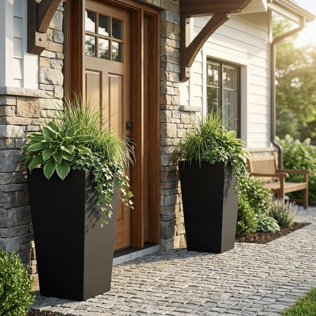 Taper Tall Planters 30 Inch Set of 2, Large Planter for Indoor Outdoor Plants, Modern Flower Pot Containers Large