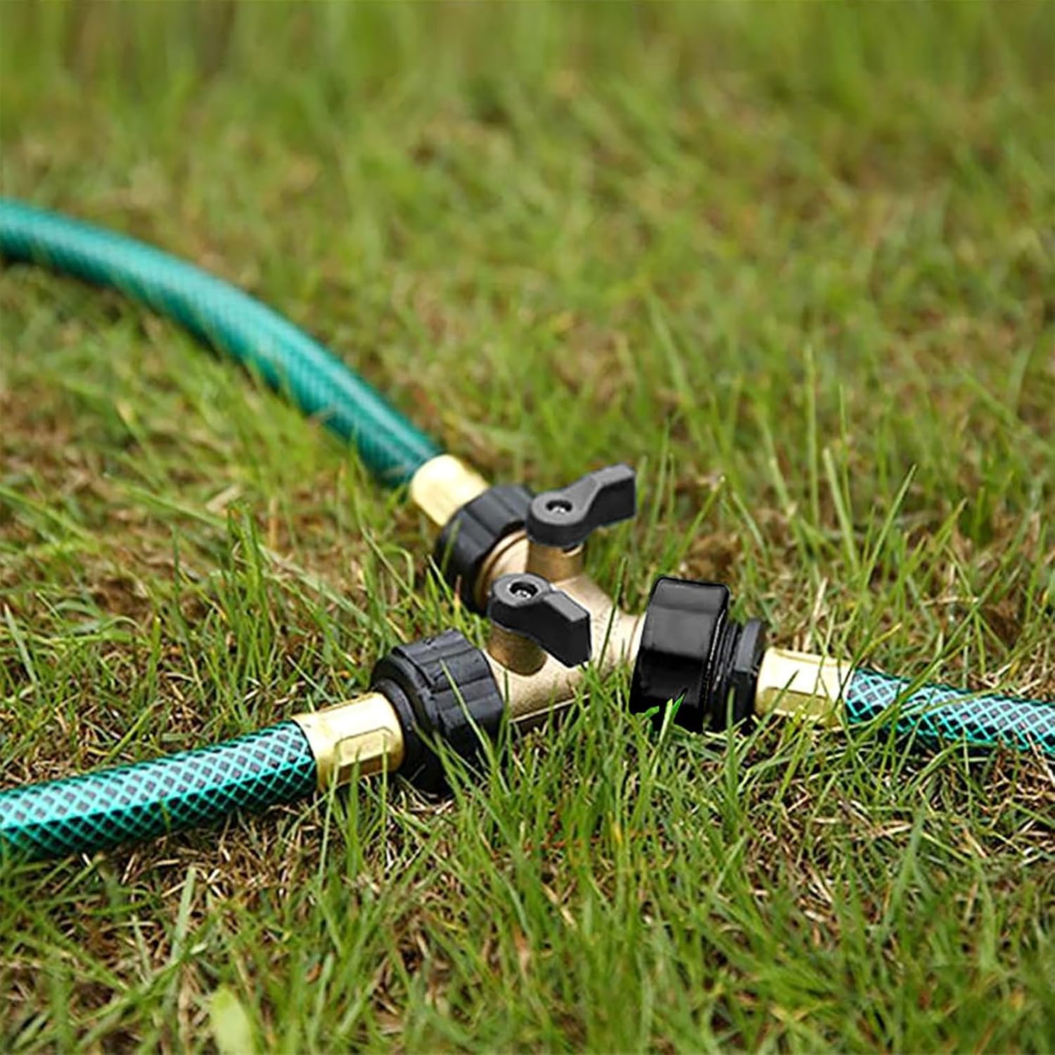 4 Pack Garden Hose Splitter 2 Way, 3/4" Thread, with 28 Rubber Washers | Heavy Duty Brass Hose Y Splitter, Leak Proof