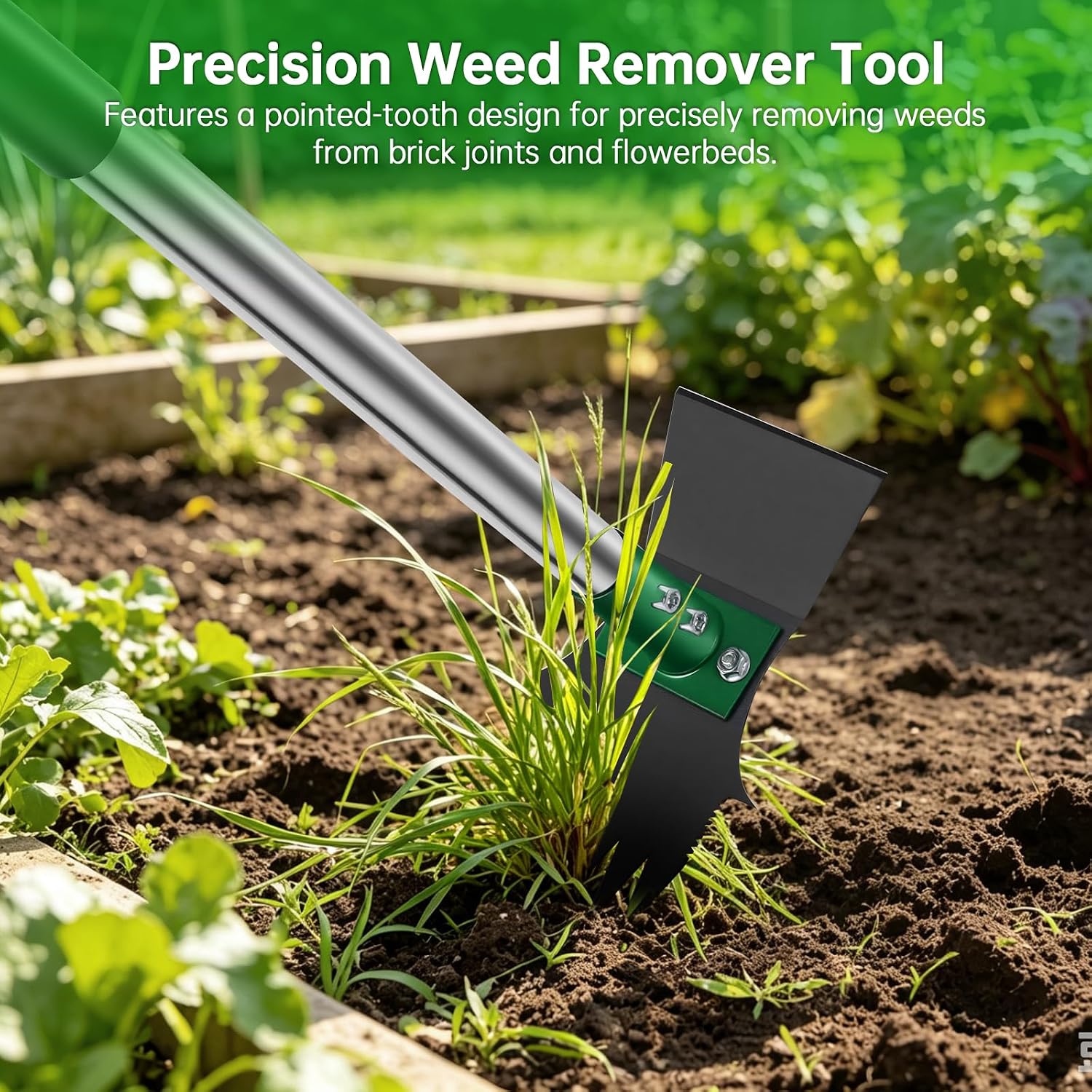 60 Inch Long Handle Dual Head Garden Hoe for Weeding & Soil Loosening | Multipurpose Weeding and Soil Cultivating Weed