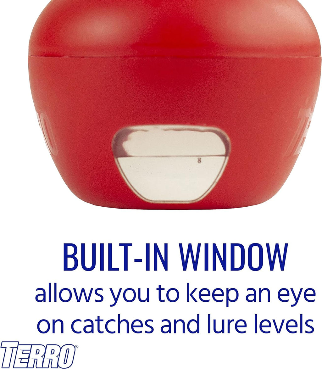 Terro Fruit Fly Traps for Indoors (12 Pack) + 540 Days of Lure Supply