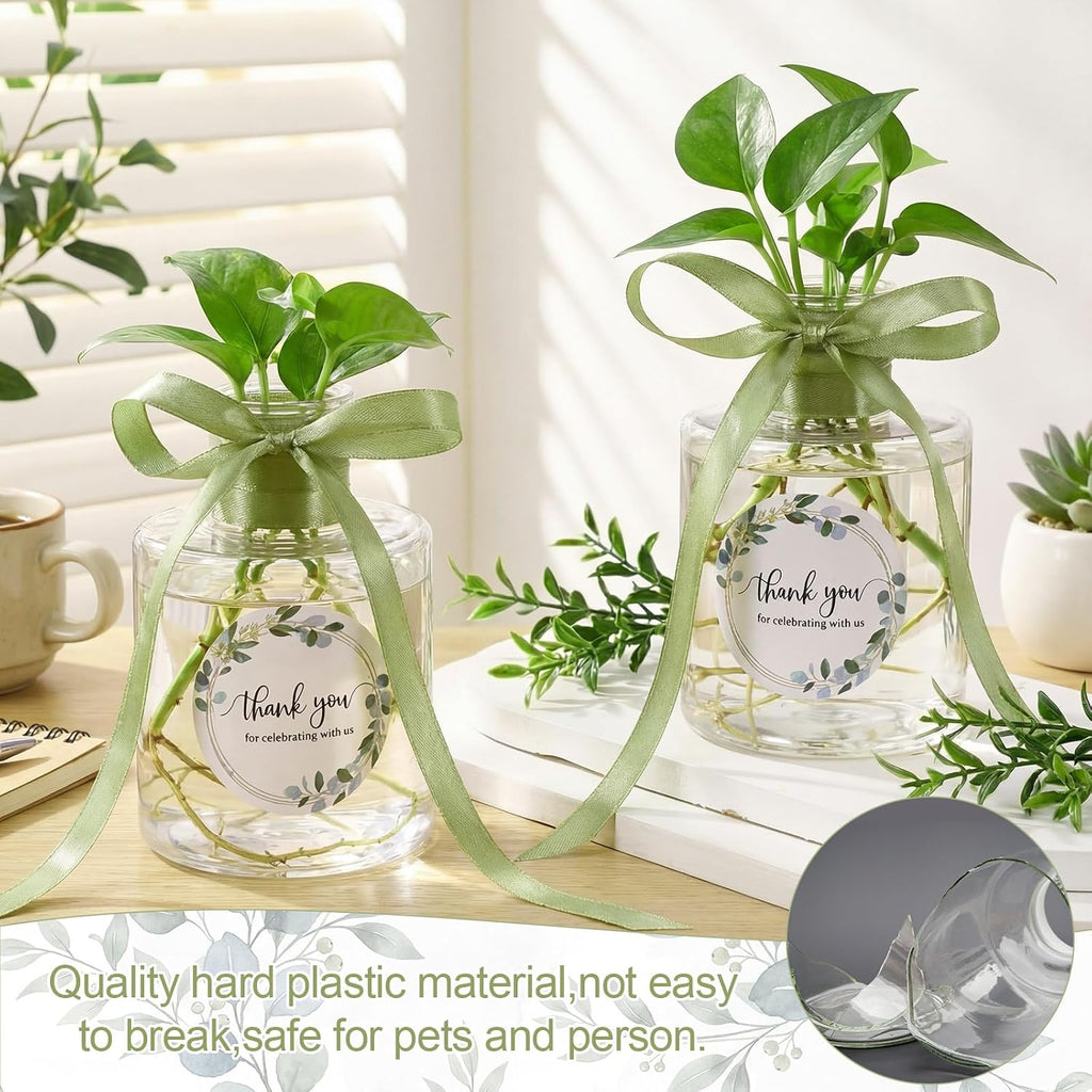 30 Set 4.33'' Wedding Party Favors Plastic Plant Propagation Stations for Guest Bulk 4oz Plant Propagation Jars Planter
