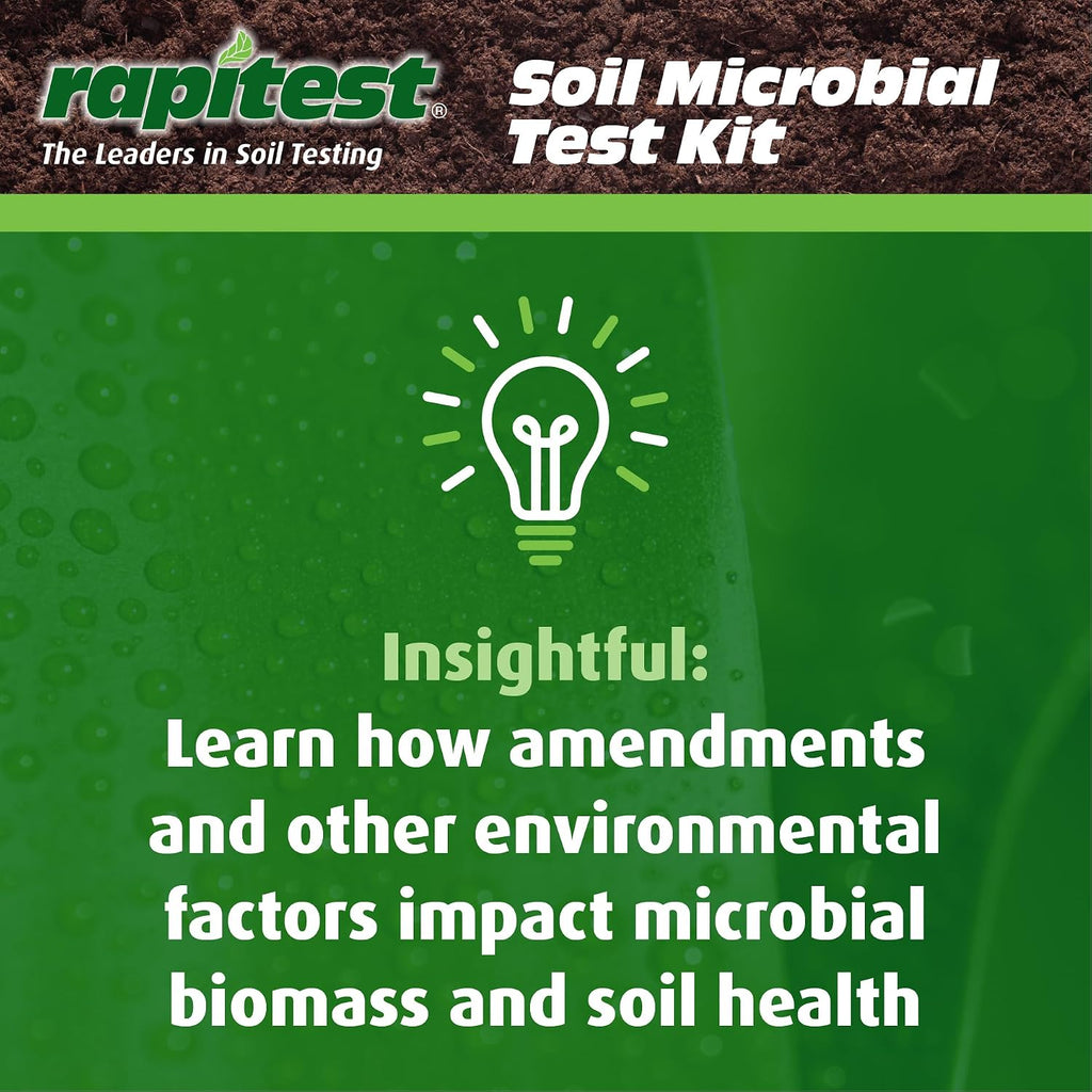 Rapitest® Soil Microbial Test Kit. Improve Soil Health and Activity. for use Along with Soil