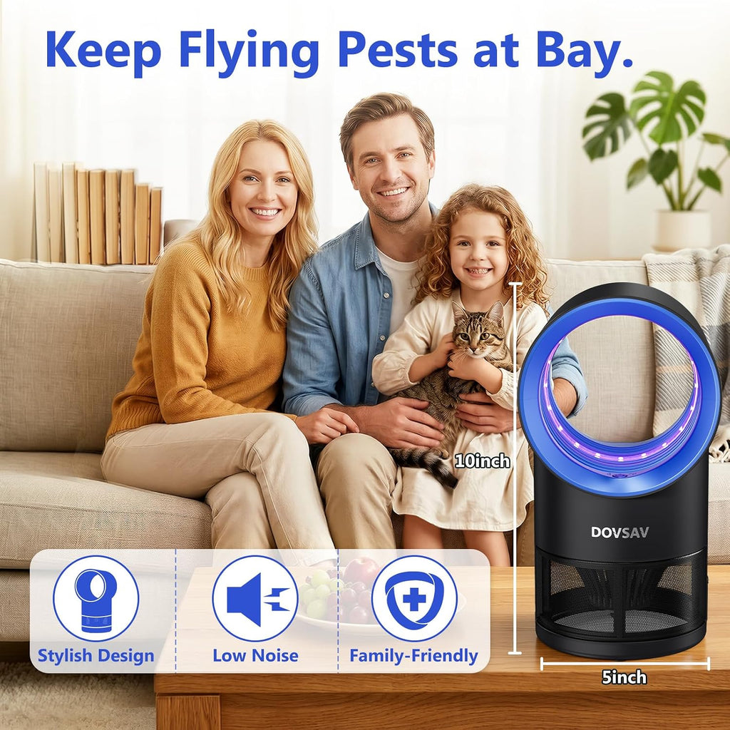 Fruit Fly Traps for Indoors, Blue Gnat Trap Indoor with Suction & Timer | Uv Light Lures Fruit Flies/Gnats, Timer