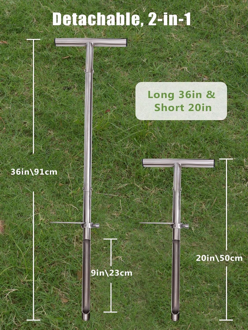 Soil Probe 36 Inches, Soil Sample Probe Stainless Steel, Soil Sampler Probes Rod for Soil Sampling, Soil Test Kit for