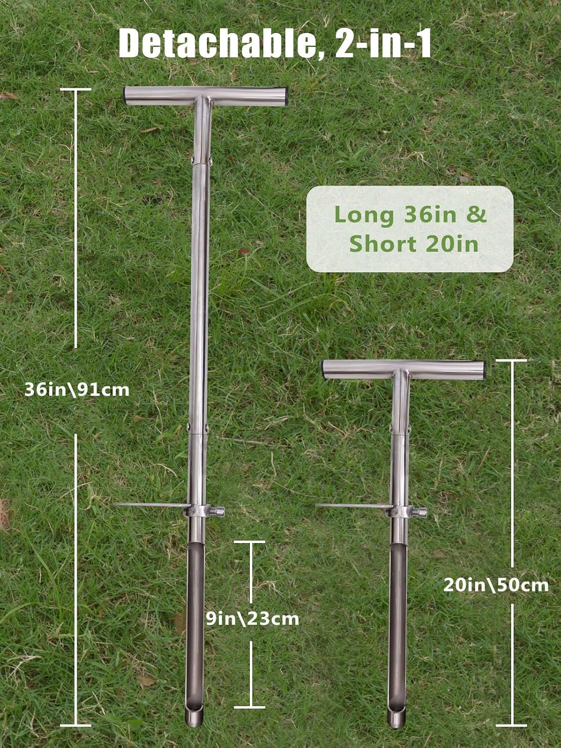 Soil Probe 36 Inches, Soil Sample Probe Stainless Steel, Soil Sampler Probes Rod for Soil Sampling, Soil Test Kit for