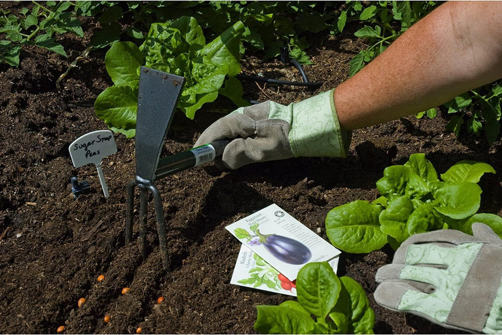 Yard Butler Terra Tiller Hand Cultivator, Rust-Resistant, ITT-4T | Loosens and Aerates Compacted Soil, Gardening Tool