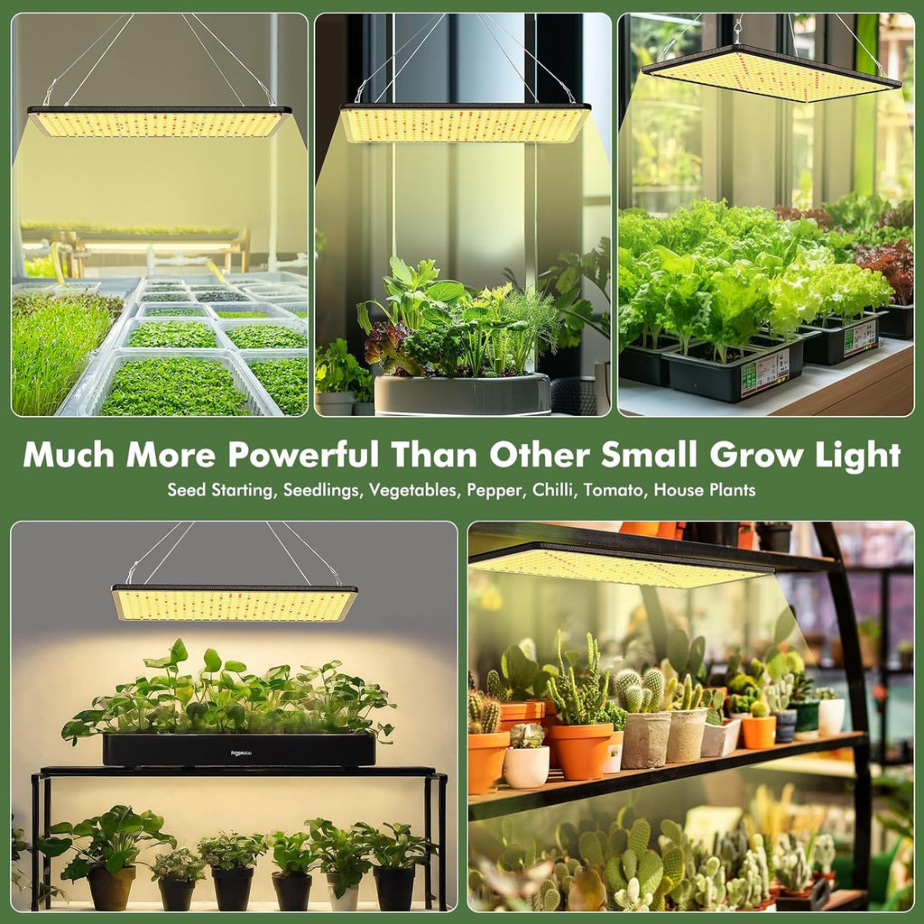 Full Spectrum LED Grow Light for Indoor Plants with UV&IR, Sunlight Simulating Plant Hanging Grow Light for Seedlings