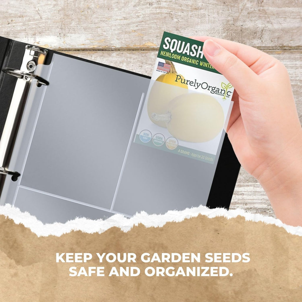 Performore Heavy-Duty Seed Storage Kit for Organizing Seed Packets, with 200 Pockets, 3.5 x 5.25'' Pocket Size, 50