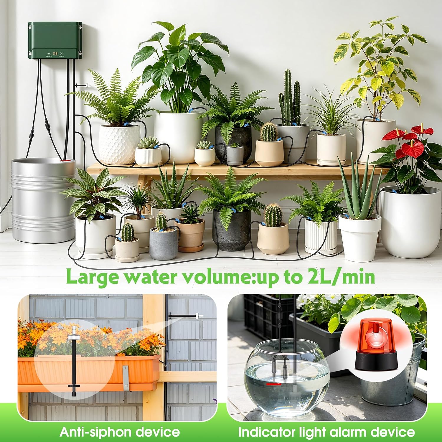 10W Solar Automatic Plants Watering System for Summer Garden Drip | Programmable Intelligent Pump Controller Kit with