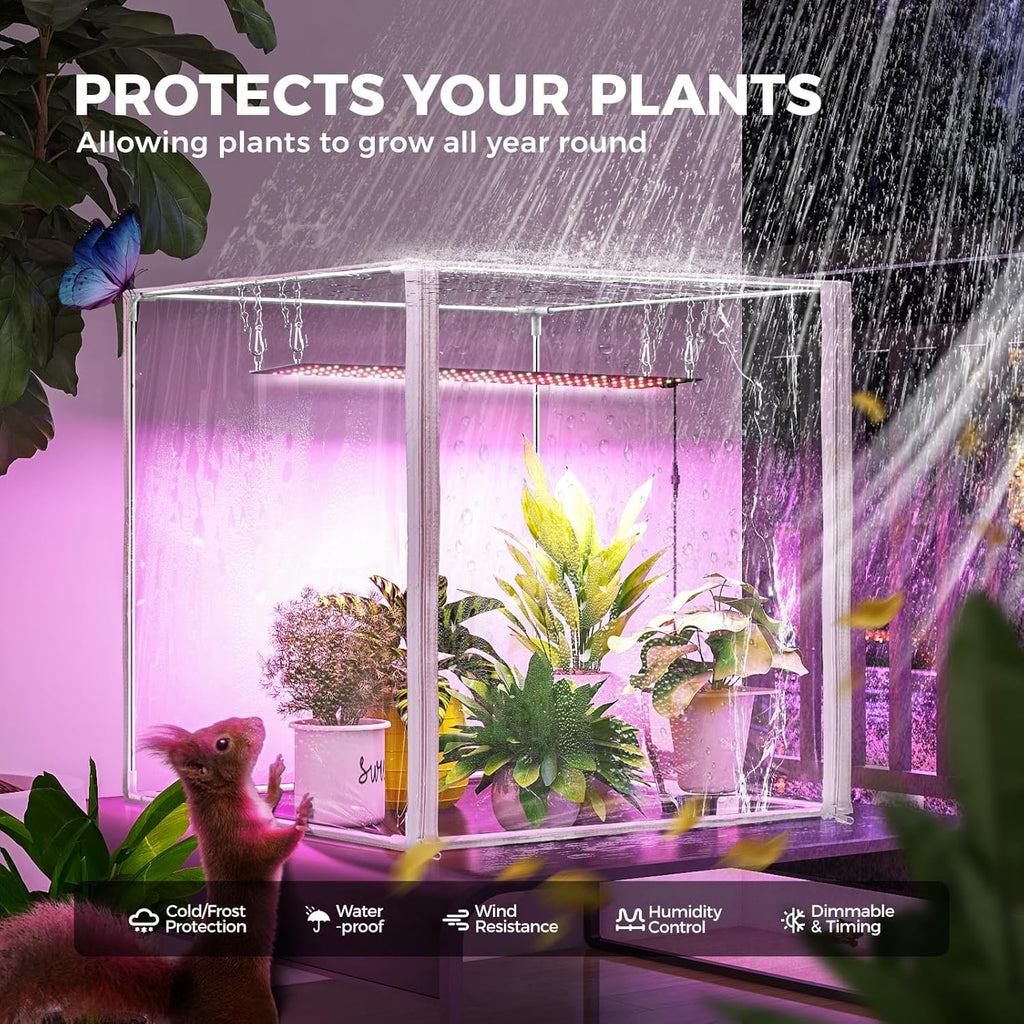 Barrina CX60 Indoor Greenhouse with Grow Light 40W Full Spectrum 23x23x23IN | Seed Starting Indoor Plant Light