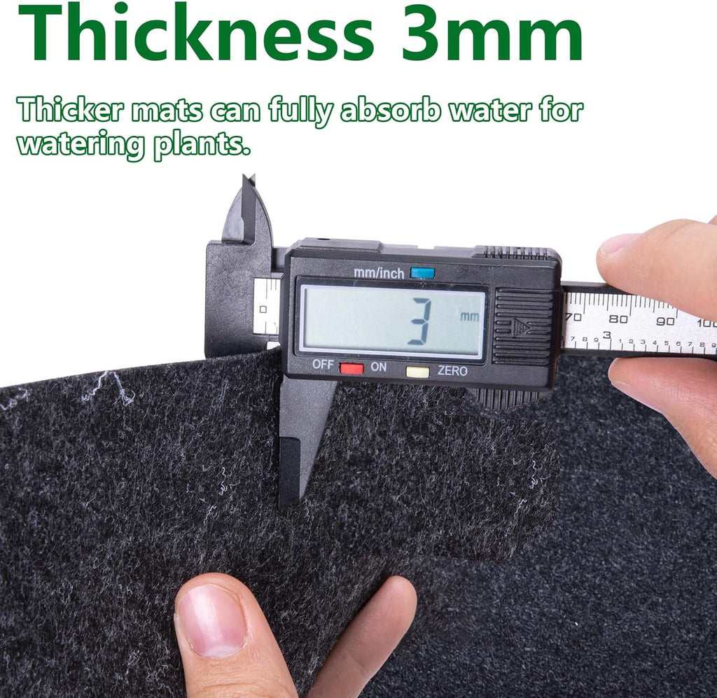 Adnee 2 Pcs 110 x 25Inch Automatic Plant Watering Mat, 3mm Thick Self Watering Capillary Mat, Felt Plant Water Wicking