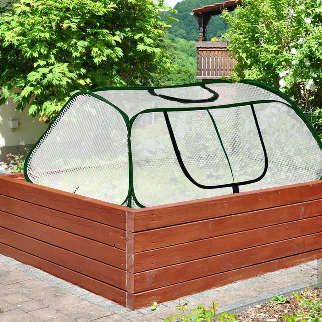 Garden Rows Accelerator Plants Cover-Garden Greenhouse with Roll-up Zipper Door,Thicker PE Cover for Indoor Outdoor
