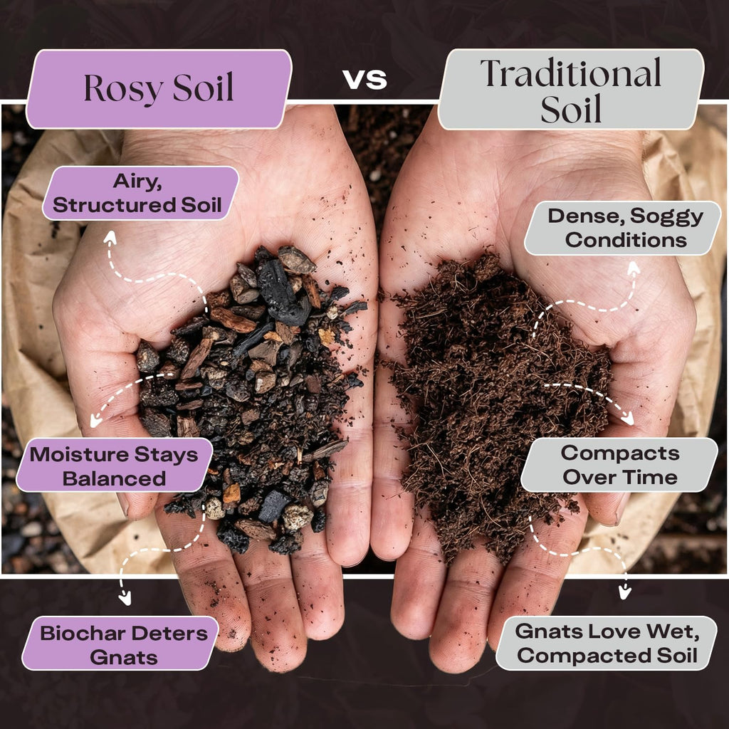 Rosy Soil Orchid Potting Mix, 4 Quarts | Peat-Free Orchid Soil for Repotting, Phalaenopsis, Cattleya, Dendrobium