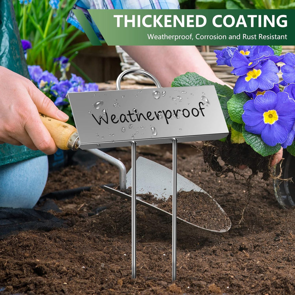STARTOSTAR 30-Pack Metal Plant Labels Weatherproof Garden Markers,Height 10.6'', Label Area 3.5''X 1.2'' Reusable