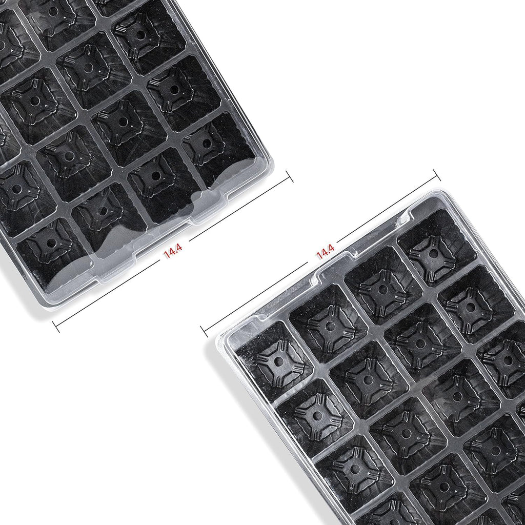 LOVEDAY 10 Pack -240 Cells -24 Grow Trays with Humidity Dome and Cell Insert - Mini Propagator for Seed Starting and